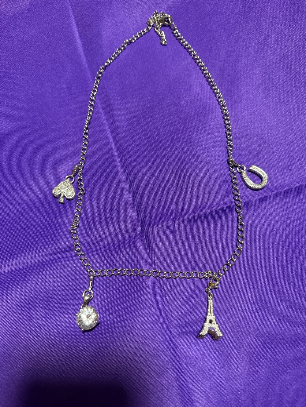 Park Lane Lucky Charm Necklace Horseshoe Eiffel Tower Ace New